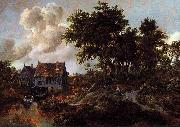 Meindert Hobbema A Watermill beside a Woody Lane painting